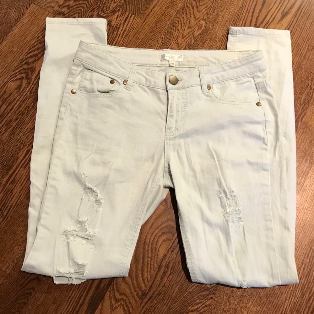 Love Fire (Nordstrom) ripped straight leg jeans